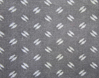 Tela de algodón Peter Pan vintage, estampado geométrico gris, material para acolchado y costura.