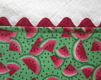 Toalla de cocina: Tela de sandía y cinta decorativa