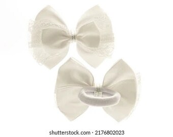 Summer fashion hair accessories handmade white bow rubber band hair tie