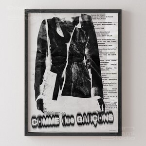Comme Des Garcons Poster Etsy UK