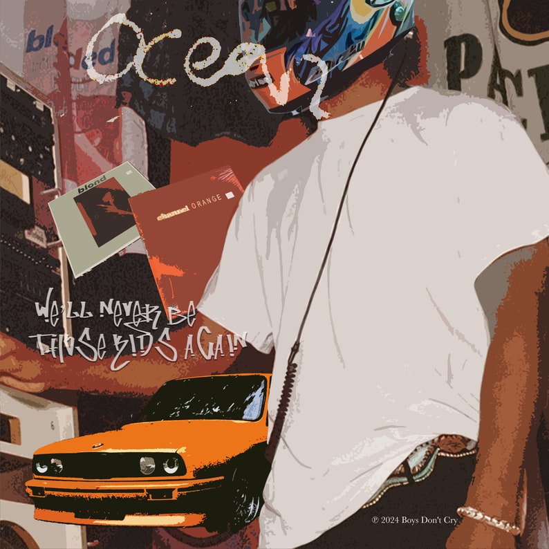 Frank Ocean Poster, Blond Album, Channel Orange Poster, Digital Download, Frank Ocean Print, Music Inspired Poster zdjęcie 7
