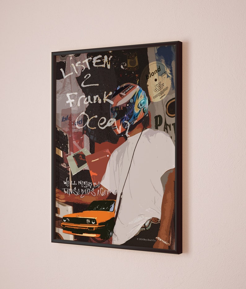 Frank Ocean Poster, Blond Album, Channel Orange Poster, Digital Download, Frank Ocean Print, Music Inspired Poster zdjęcie 4