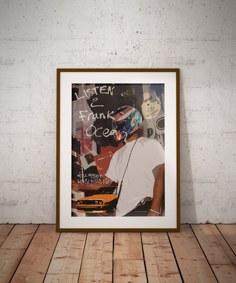 Frank Ocean Poster, Blond Album, Channel Orange Poster, Digital Download, Frank Ocean Print, Music Inspired Poster zdjęcie 2