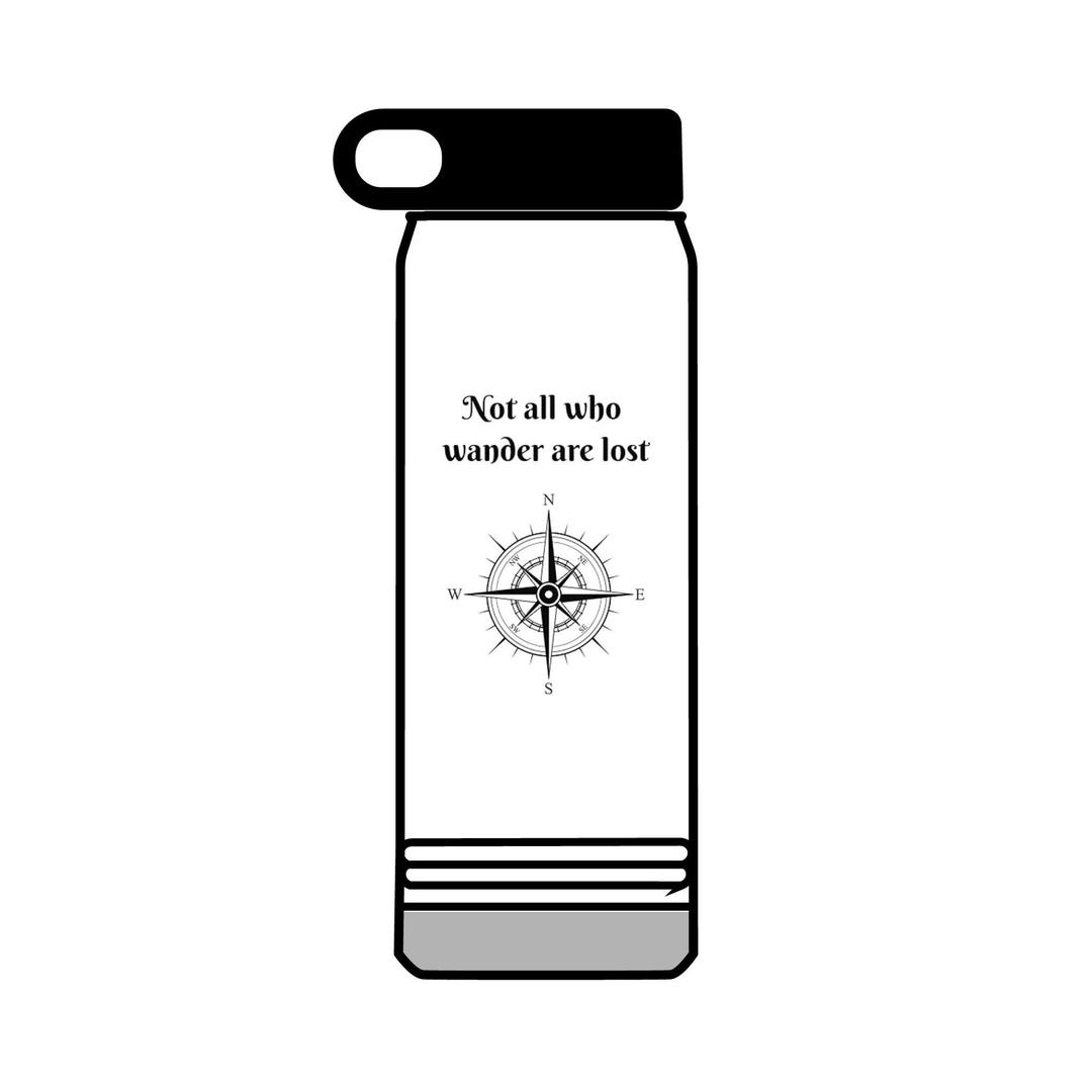 Water Bottle- Customize!! Adventure Compass Design, Travel Hydration ...