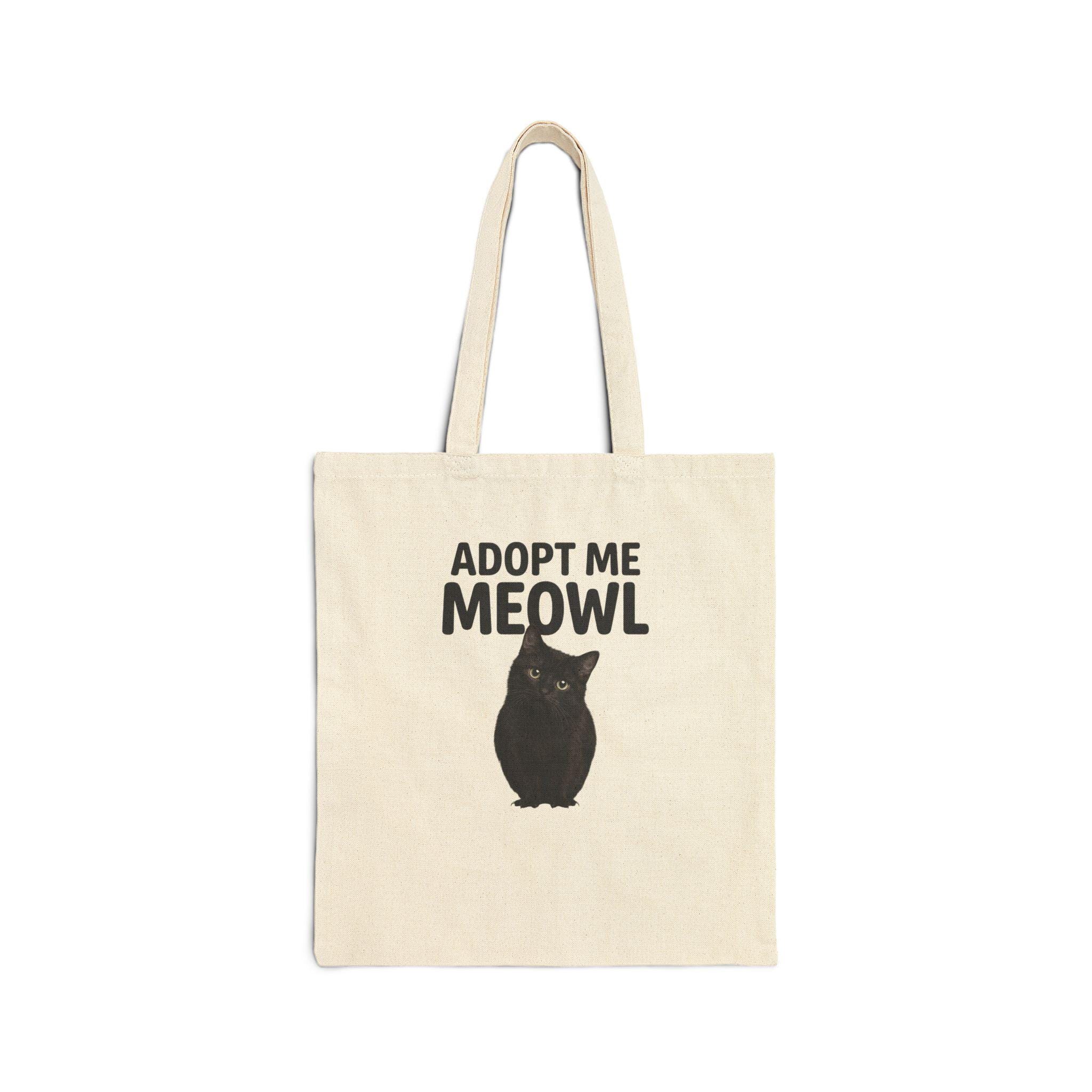 Adopt Me Meowl Tote Bag, Cat Owl Hybrid Meme