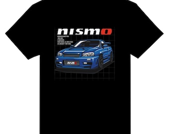 Nismo Skyline GTR Drift Club Heavyweight Unisex Crewneck T-shirt