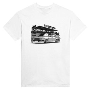 VW Golf Static Drift Club Heavyweight Unisex Crewneck T-shirt