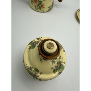 Vintage Victoria and Richard MacKenzie Childs Floral Enamelware Tea Set 12 Piece image 4