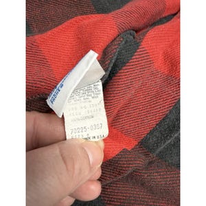 Chaqueta vaquera vintage Little Levis con etiqueta naranja y forro a cuadros de búfalo, talla 6. LEER imagen 6