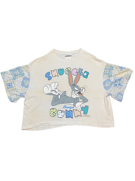 Vintage Bugs Bunny Crop T-Shirt Warner Bros. Patch