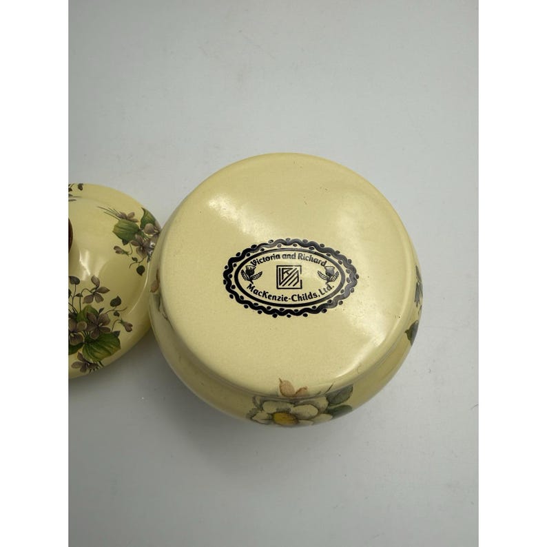 Vintage Victoria and Richard MacKenzie Childs Floral Enamelware Tea Set 12 Piece image 7