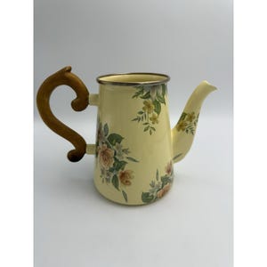 Vintage Victoria and Richard MacKenzie Childs Floral Enamelware Tea Set 12 Piece image 14