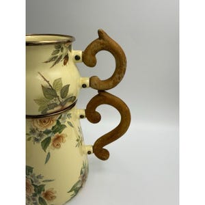 Vintage Victoria and Richard MacKenzie Childs Floral Enamelware Tea Set 12 Piece image 10