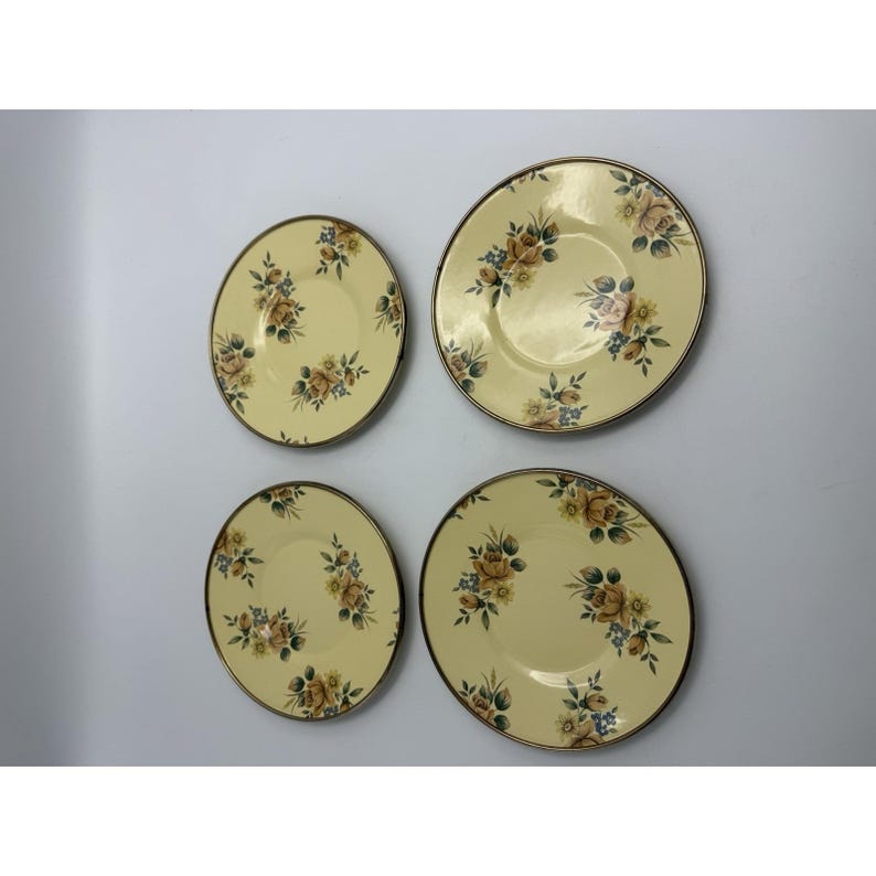 Vintage Victoria and Richard MacKenzie Childs Floral Enamelware Tea Set 12 Piece image 18