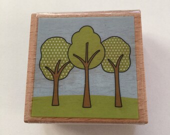 Wooden backed rubber stamp