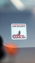 4 x Car Alarm Decals Stickers Pack Set Security Warning Cobra GPS System Anti-Theft Adhesive Auto Window Vehicle Vinyl Front Self Facing product logo