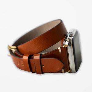 Leather Apple Watchband For Women, Christmas Gift, Watchband Gift, Double Tour Apple Watch Strap i-watch Watch Band 38mm,41mm,42mm,45mm,44mm