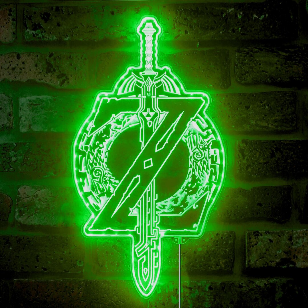Led Master Sword Zelda Master Sword LED RGB Light Sign, Game Room Night Light Neon Decor ...