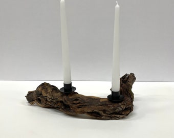 Stabkerzenhalter aus einer Weinrebe / Deko aus Holz / Dekoration für daheim / Kerzenhalter / Kerzenhalter aus Holz / Dekoration / Deko