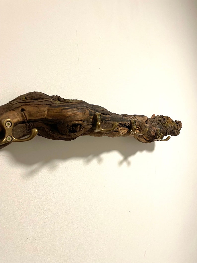 Wall coat rack made from a vine. Coat rack. Rustic jacket rack. Rustic coat rack. Coat rack made from a vine. Wall coat rack image 4