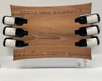 High-quality wine bottle holder made of walnut wood home accessory home decoration wine lover