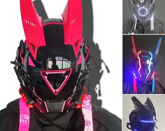 Mechanische Cyberpunk Maske | Taktischer Helm Cosplay | Cyber Maske - Samurai Helm | Halloween Cosplay Maske | DJ Maskenparty | Geschenk
