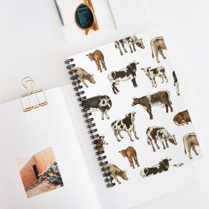 Farmhouse Cow Design Spiral Notebook - Perfect for Note-Taking, Journaling, Gifts for Farmers, School, or Home Office