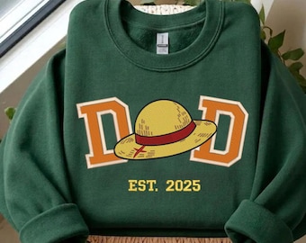 Custom Anime Embroidered Sweatshirt, Embroidered Dad Quarter Zip, Personalized Anime Character Hoodie, Anime Dad Shirt, Father’s Day Gift
