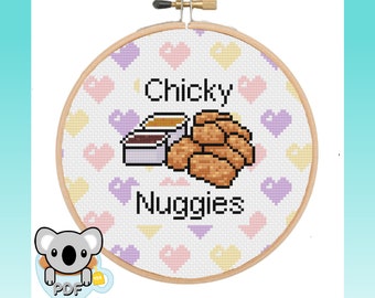 Chicky Nuggies - Food & Drink Collection - Cross Stitch Pattern PDF Download