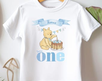 Winny the pooh birthday Classic Pooh 1st Birthday Shirt Winnie-The-Pooh First Birthday Outfit Winnie th epooh baby birthday romper Pooh bear