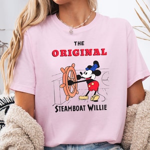 Steamboat Willie Mickey Mouse Shirt Classic Comfort Colors tee Shirt Original Vintage Mouse T-Shirt Disney Family Trip steamboatwillie
