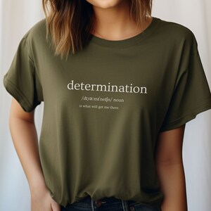 Unisex Entschlossenheit Shirt | Motivations-Shirt | Womens Entschlossenheit Shirt | Herren Entschlossenheit Shirt | Motivierendes Spruch-Shirt | Shirt