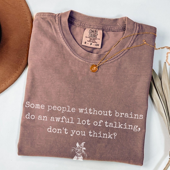 Wizard of oz comfort colors shirt Funny quote tee Scarecrow t-shirt Bookish gift Vintage Wizard of oz Scarecrow tee L Frank Baum sarcastic