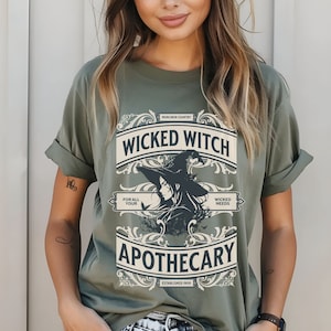 Wizard of oz witch comfort colors shirt | Vintage wizard of Oz apothecary shirt | Wicked witch gifts | Wizard of oz L Frank Baum bookish