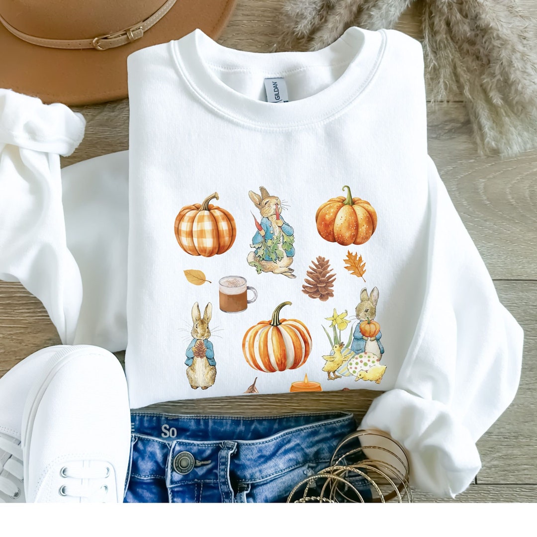 Unisex Peter Rabbit Cottagecore Sweatshirt, Cute Fall Sweater, Autumn ...