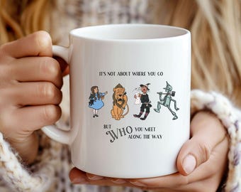 Vintage Wizard of Oz Character Mug Ceramic Mug for Wizard of Oz fan Nostalgic gift for Christmas Mug with heartwarming words