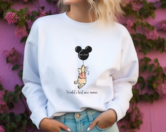 Mama bear sweat shirt | Winnie the pooh sweater for new mum | New mum 2024 jumper | Mothers day gift for new mum | First mothers day gift