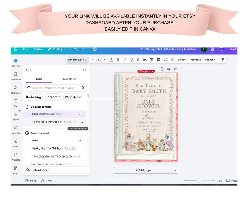 Beatrix Potter Peter Rabbit Baby Shower Invite A New Chapter Begins ...