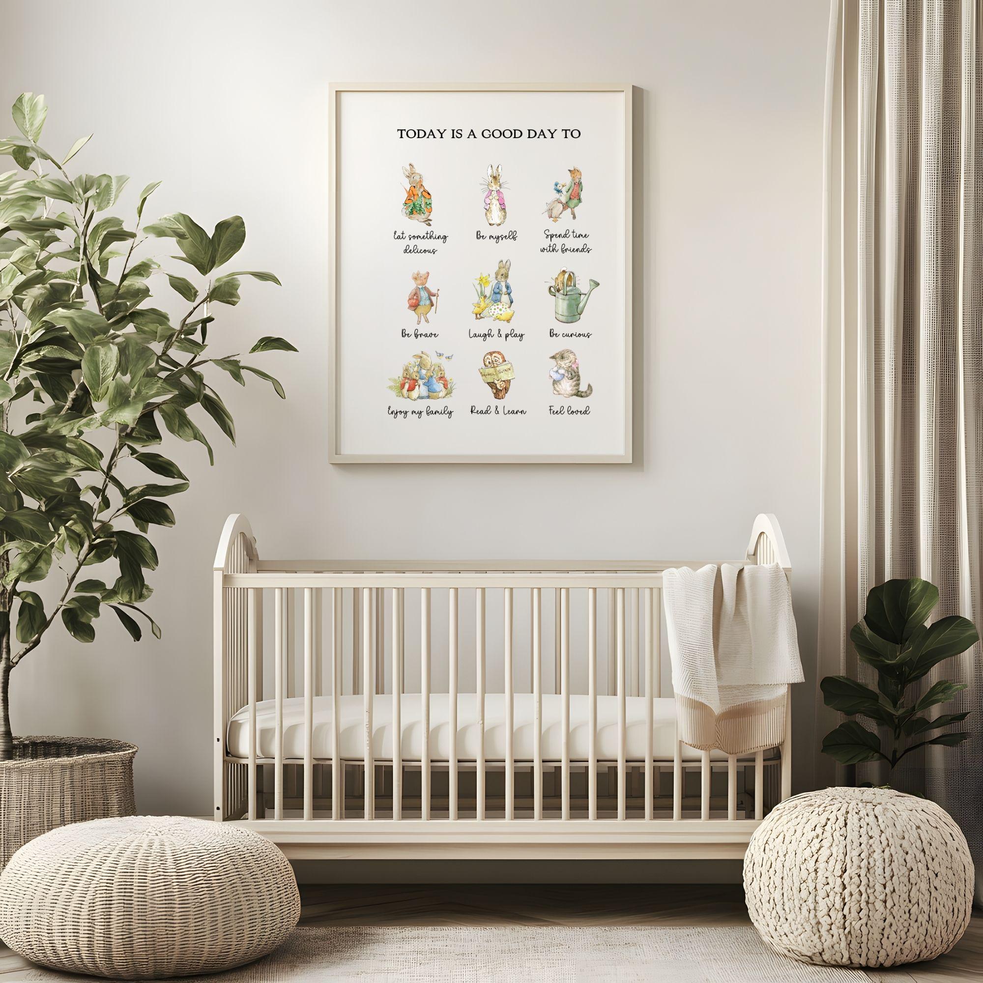 Peter Rabbit Decore Peterrabbit Baby Nursery Wall Art Baby Peter Rabbit ...