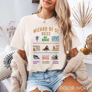 Vintage Wizard of oz rules comfort colors shirt Classic Wizard of oz tshirt Dorothy Toto Lion Scarecrow tinman Frank L Baum Wizard of oz fan