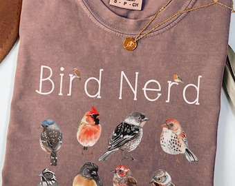Bird shirt Bird Gift Bird Watching Gift Birdwatcher Shirt Bird Lover Shirt Bird Nerd Shirt Gift for Bird Lover Comfort Colors Bird Species