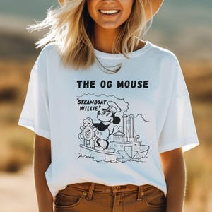 Steamboat Willie Mickey Mouse Shirt Classic Comfort Colors tee Shirt The OG Mouse Vintage Mouse T-Shirt Disney Family Trip The original