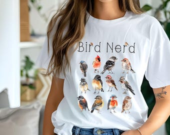 Bird shirt Bird Gift Bird Watching Gift Birdwatcher Shirt Bird Lover Shirt Bird Nerd Shirt Gift for Bird Lover Comfort Colors Bird Species