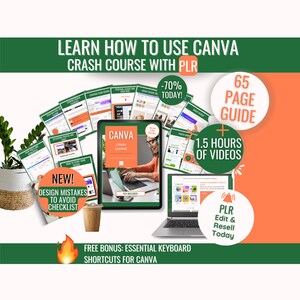 Canva Guide for Beginners: MRR/PLR Video Course (Digital Download)