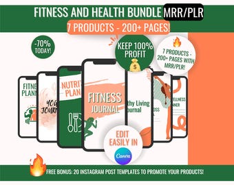 DFY Digital Products eBook Bundle PLR, Ready To Resell, Canva Templates, Weight Loss Planner Bundle