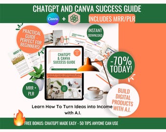 ChatGPT & Canva Success Guide: PLR/MMR bearbeitbares eBook zur digitalen Produkterstellung
