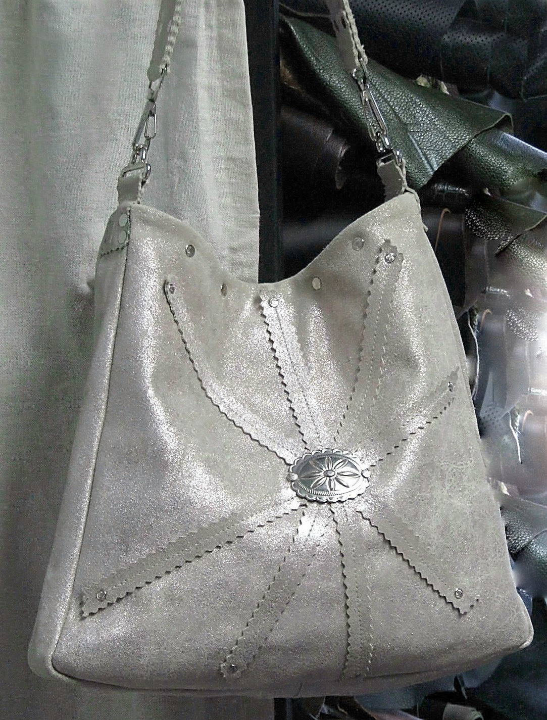 crystal slouch bag
