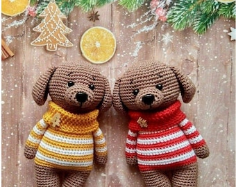 Sweet Two Dogs-Zestaw Amigurumi-Wzór szydełkowy-PDF