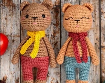 Mały-szydełkowy-niedźwiedź-amigurumi wzór szydełkowy-PDF