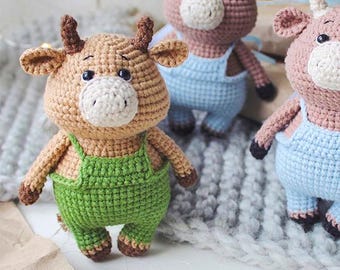 Wzór PDF na szydełkowego byka Amigurumi